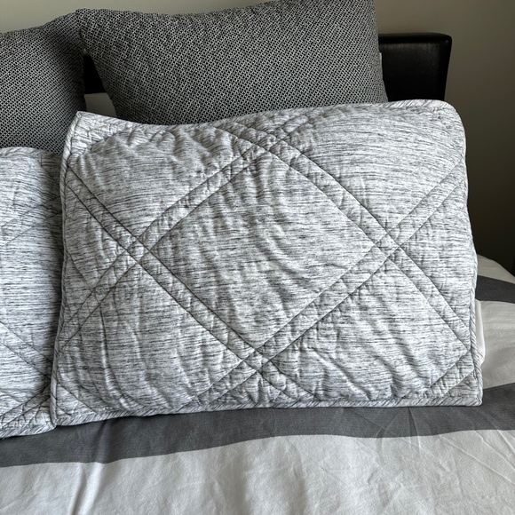 Pottery Barn Teen Game On Jersey Shams Ultra Soft Comfy Standard Gray - set - Picture 3 of 8